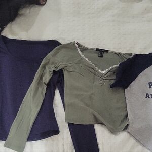 Green and Blue Blouse Bundle